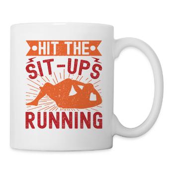 Fitness Fanatics Hit The Sit-Ups Running - Mug - white - Right