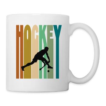 Hockey sur gazon Hommes Rétro Vintage - Mug blanc - blanc - Droite