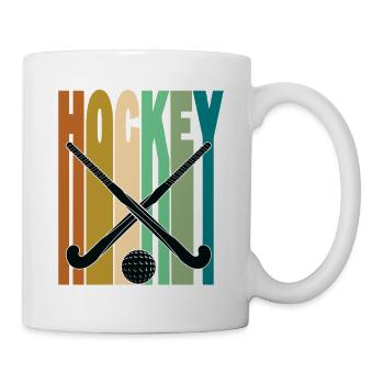 Field Hockey Retro Vintage - Mug - white - Right