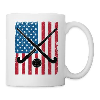 Field Hockey USA Flagge - Tasse - Weiß - Rechts