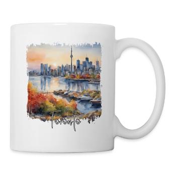 Toronto, Kanada, Toronto Aquarell - Tasse - Weiß - Rechts