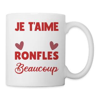 Humor: Valentinstag: Mann, Frau, Paar schnarcht - Tasse - Weiß - Rechts
