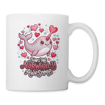 Tu es Narwhaly Génial, jeu de mots mignon sur Narwhal - Mug blanc - blanc - Droite