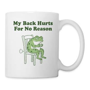 My Back Hurts For No Reason Gamer Frosch - Mug - white - Right