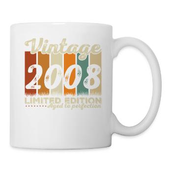 2008 Vintage Rétro Cadeau d’anniversaire - Mug blanc - blanc - Droite