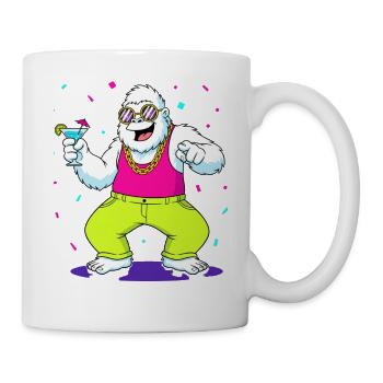 Dancing Yeti with Cocktail Party Après Ski - Mug - white - Right