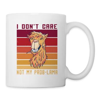 Lama drôle : No Prob Llama Retro Design - Mug blanc - blanc - Droite