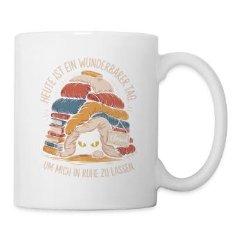 Ein Wunderbarer Tag Mich In Ruhe Zu Lassen Büro - Tasse - Weiß - Rechts