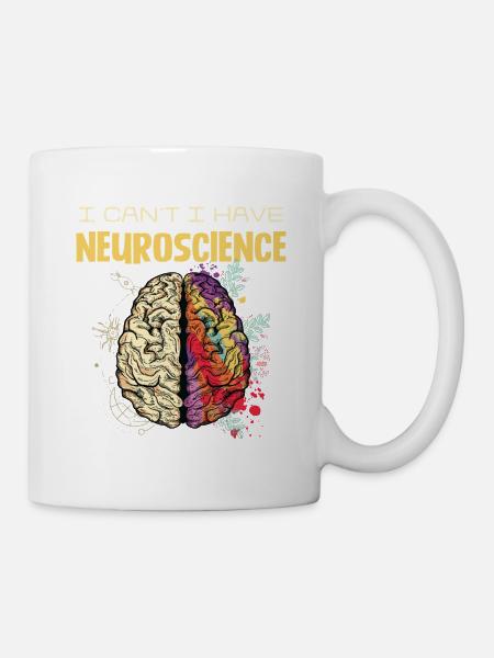 Neuroscience Gehirnfarben Design - Tasse - Weiß