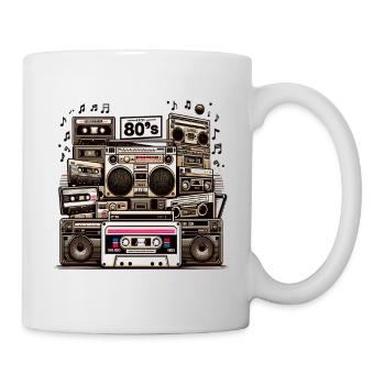 Cassette Era Boombox Collage - Mug - white - Right