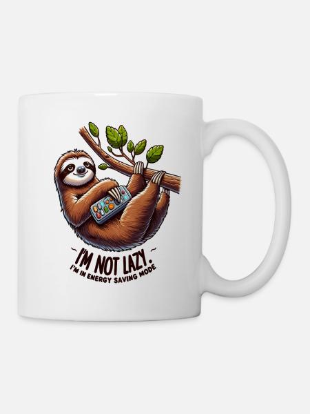 Ich bin nicht faul – Energiesparmodus - Tasse - Weiß