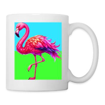 Flamant - Mug blanc - blanc - Droite