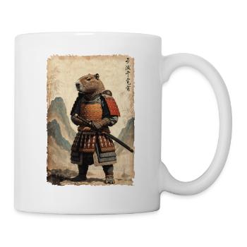 Samurai, Capybara, Japanische Kunst, Anime - Tasse - Weiß - Rechts