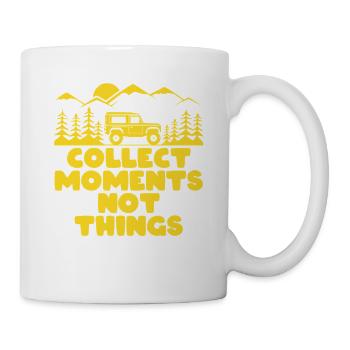 Collectionner des moments, pas des choses - Mug blanc - blanc - Droite