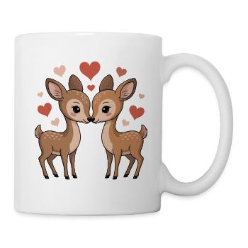 Couple de cerfs pour la Saint-Valentin - Mug blanc - blanc - Droite