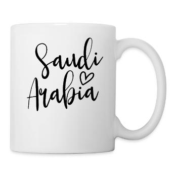 Saudi Arabia – Women's Heart, Love for Saudi Arabia - Mug - white - Right