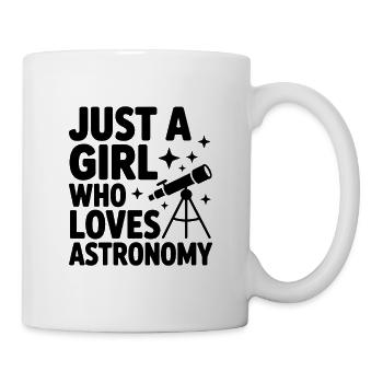 Juste une fille qui aime l’astronomie - Mug blanc - blanc - Droite