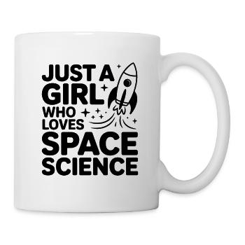 Only one girl loves space science - Mug - white - Right