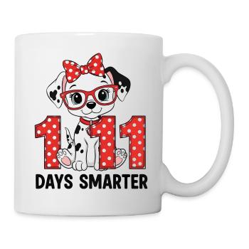 Chien dalmatien 101e jour de l’école 100 jours plus intelligent - Mug blanc - blanc - Droite