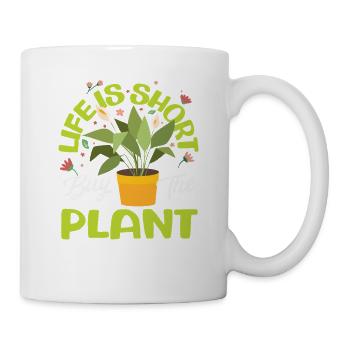 Plant Lovers Buy More Plants Succulent Flower - Mug - white - Right