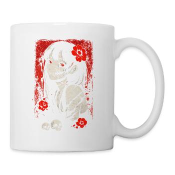 Fille gothique inquiétante d’anime d’horreur japonaise - Mug blanc - blanc - Droite
