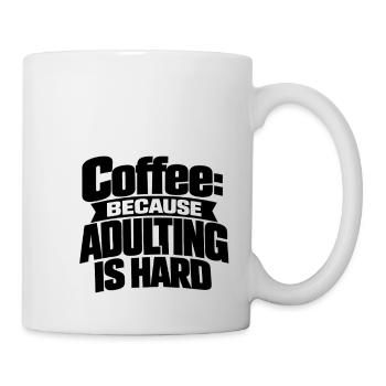 Le café atteint des endroits, c’est là que la motivation vient - Mug blanc - blanc - Droite