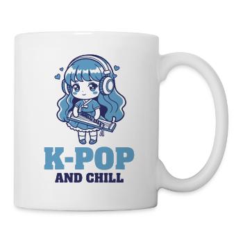 K-Pop AND CHILL Musique coréenne Anime Girl Love - Mug blanc - blanc - Droite