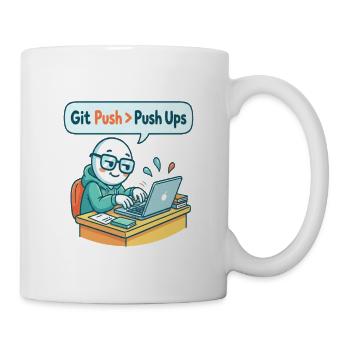 Git Push > Push Ups - Mug - white - Right