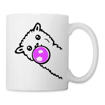 Lama Bubbles Side Side Côté Cool Mignon - Mug blanc - blanc - Droite