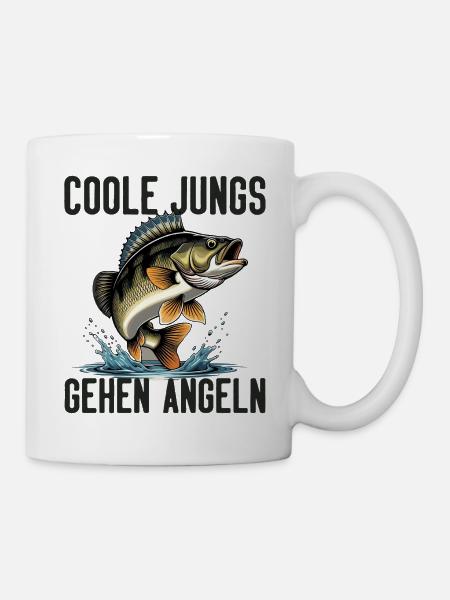 Angeln Angler Fischer Fisch Lustiges Angler Spruch - Tasse - Weiß
