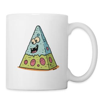 Visage riant du volcan de fromage - Mug blanc - blanc - Droite
