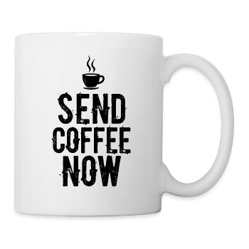Envoie du café maintenant Café Caféine Dit - Mug blanc - blanc - Droite