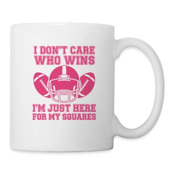 Squares Football Humor Tee - Mug - white - Right