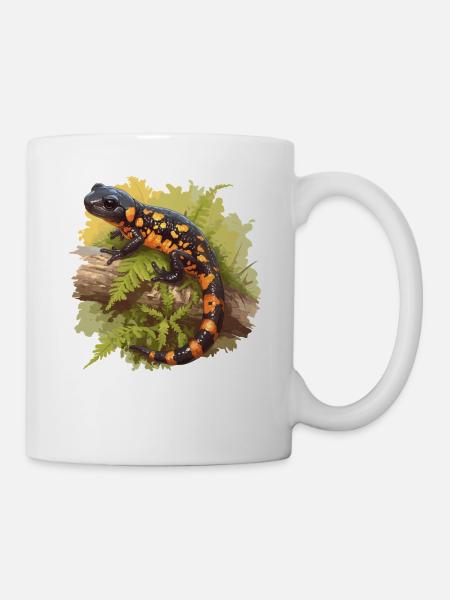 Feuersalamander Salamander - Tasse - Weiß