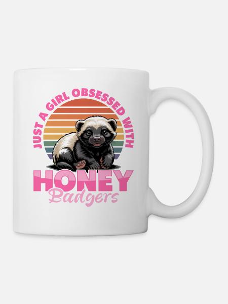 Funny Honey Badger - Tasse - Weiß