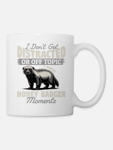 Funny Honey Badger - Tasse - Weiß