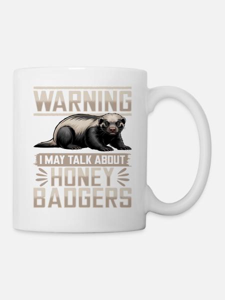 Funny Honey Badger - Tasse - Weiß