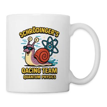 Schrödinger's Qacing Team Quantum Physics Snail - Mug - white - Right
