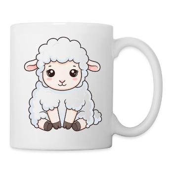 Kuschellamm Cartoon Style - Mug - white - Right