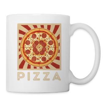 Pizza Pop Art Retro Slice - Mug blanc - blanc - Droite