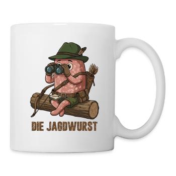 The Hunting Sausage Hunter Cartoon Humor - Mug - white - Right
