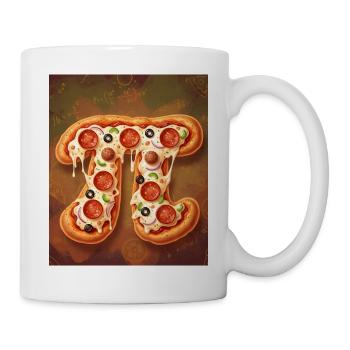 Pizza forme de pi - Mug blanc - blanc - Droite