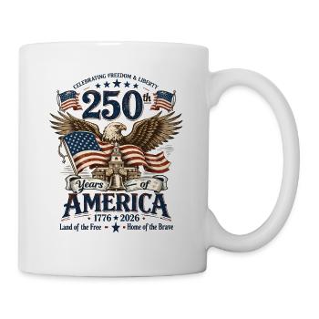 USA 250 Jahre Adler-Emblem - Tasse - Weiß - Rechts