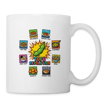 Révolution du tofu - Mug blanc - blanc - Droite