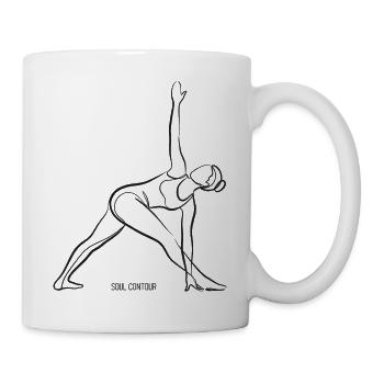 SOUL CONTOUR - Trikonasana - Mug - white - Right