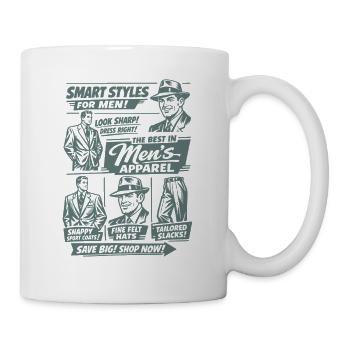 Nostalgie de la mode rétro | Hommes | Mode vintage - Mug blanc - blanc - Droite