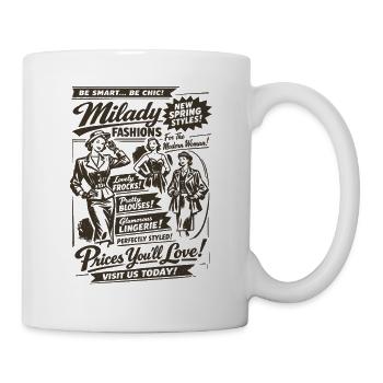 Nostalgie de la mode rétro | Femmes | Mode vintage - Mug blanc - blanc - Droite