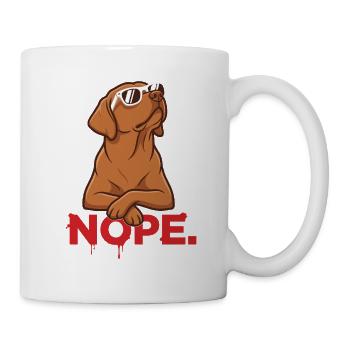 Non. – Labbi Foxred Cool avec des lunettes de soleil - Mug blanc - blanc - Droite