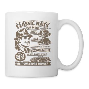 Nostalgie de la mode rétro | Hommes | Mode vintage - Mug blanc - blanc - Droite