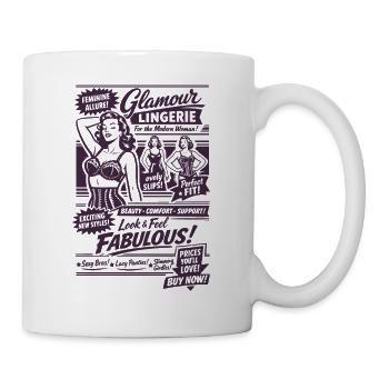 Nostalgie de la mode rétro | Femmes | Mode vintage - Mug blanc - blanc - Droite